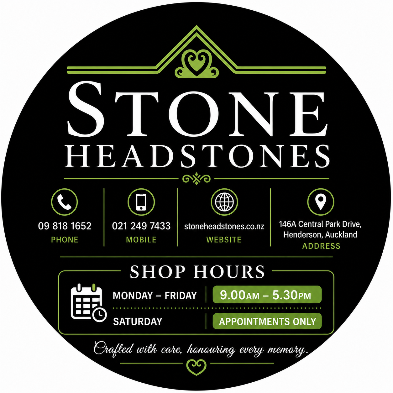 Stone Headstone- Vases